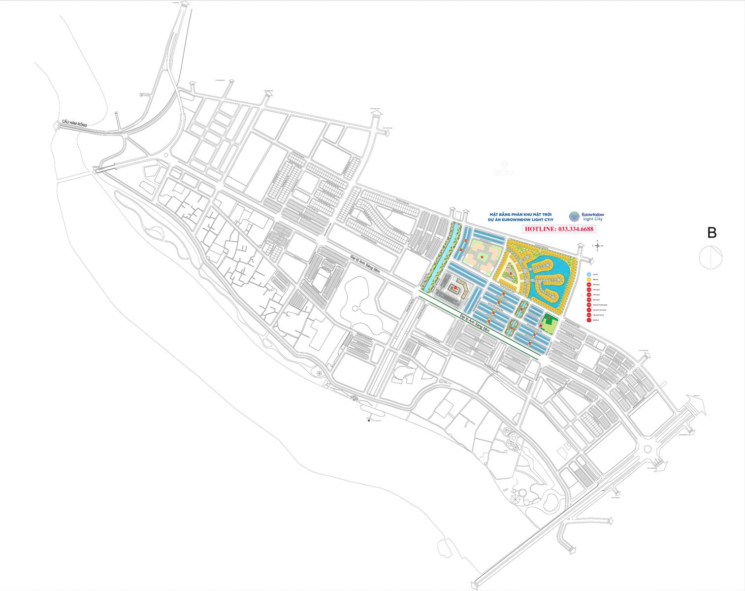 mặt bằng Eurowindow Light City - Phân khu Mặt Trời